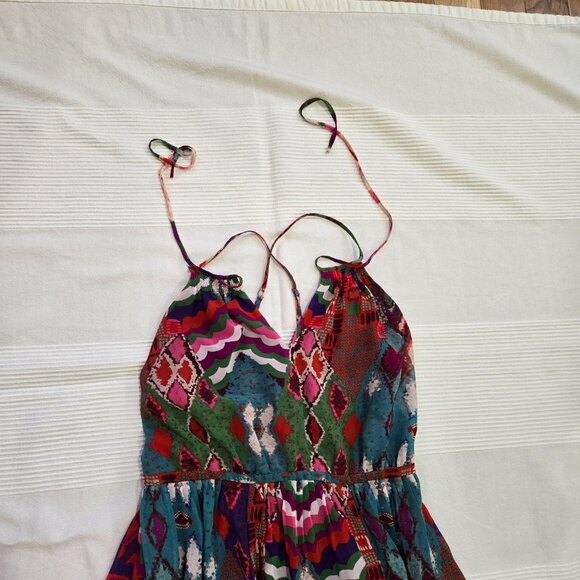 Maeve Anthropologie Geometric Pattern Maxi dress, size 10 - Picture 4 of 9